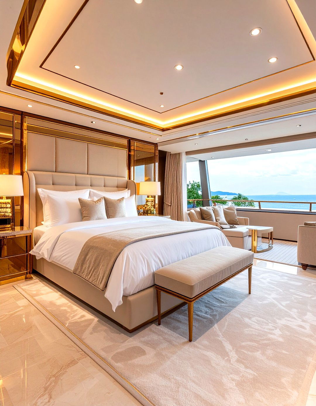 Ultra Luxury Presidential Suite - 24 yacht bedroom ideas