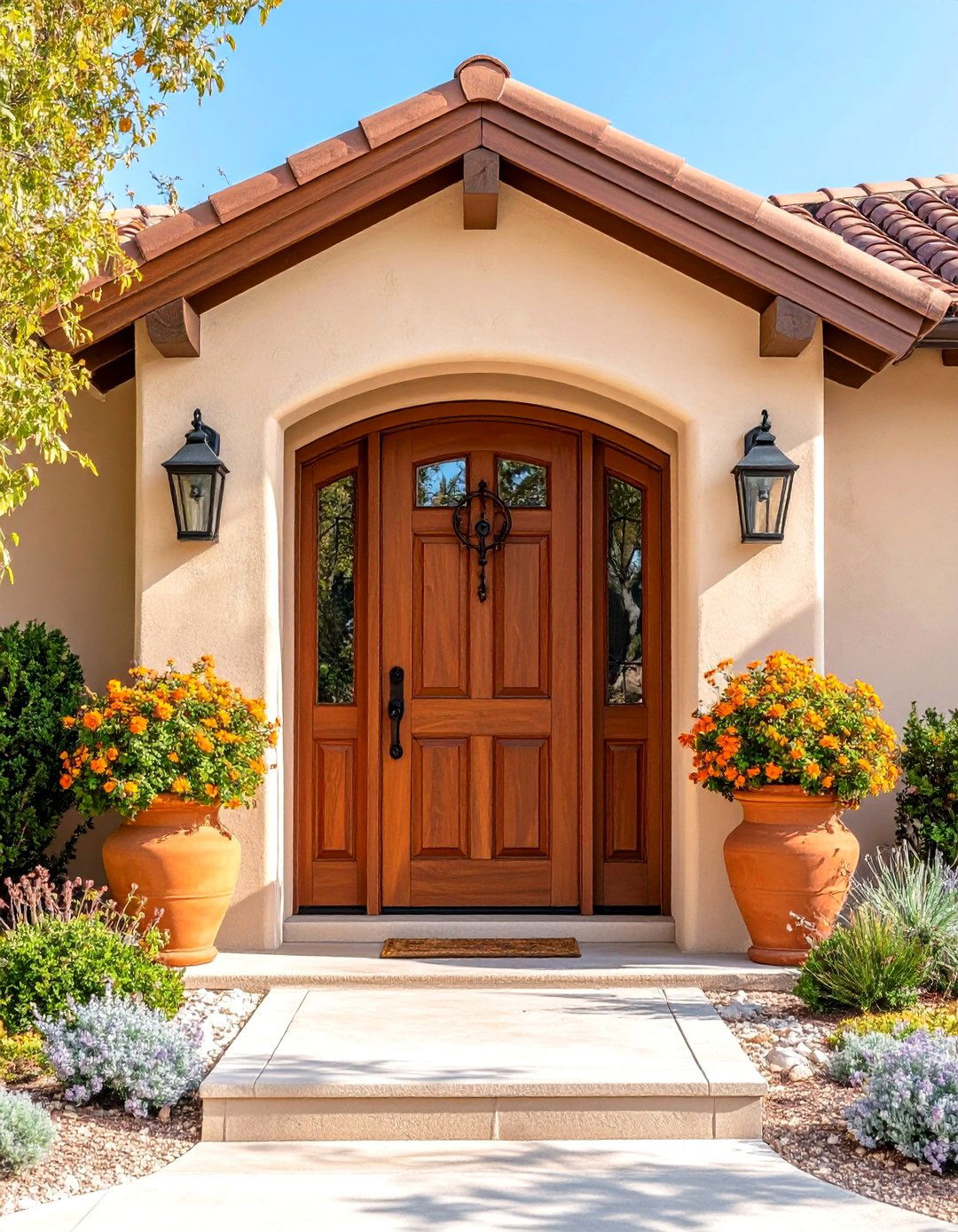 Umber Brown Door with Earthy Clay Inspiration - 24 Brown House Front Door Colors