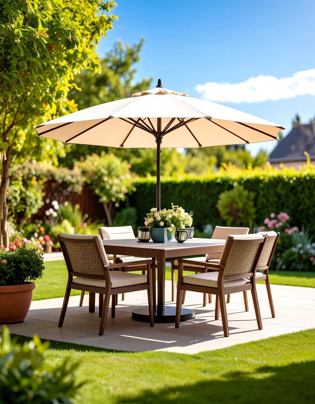 Umbrella Table and Chair Sets - 24 Patio Furniture Ideas