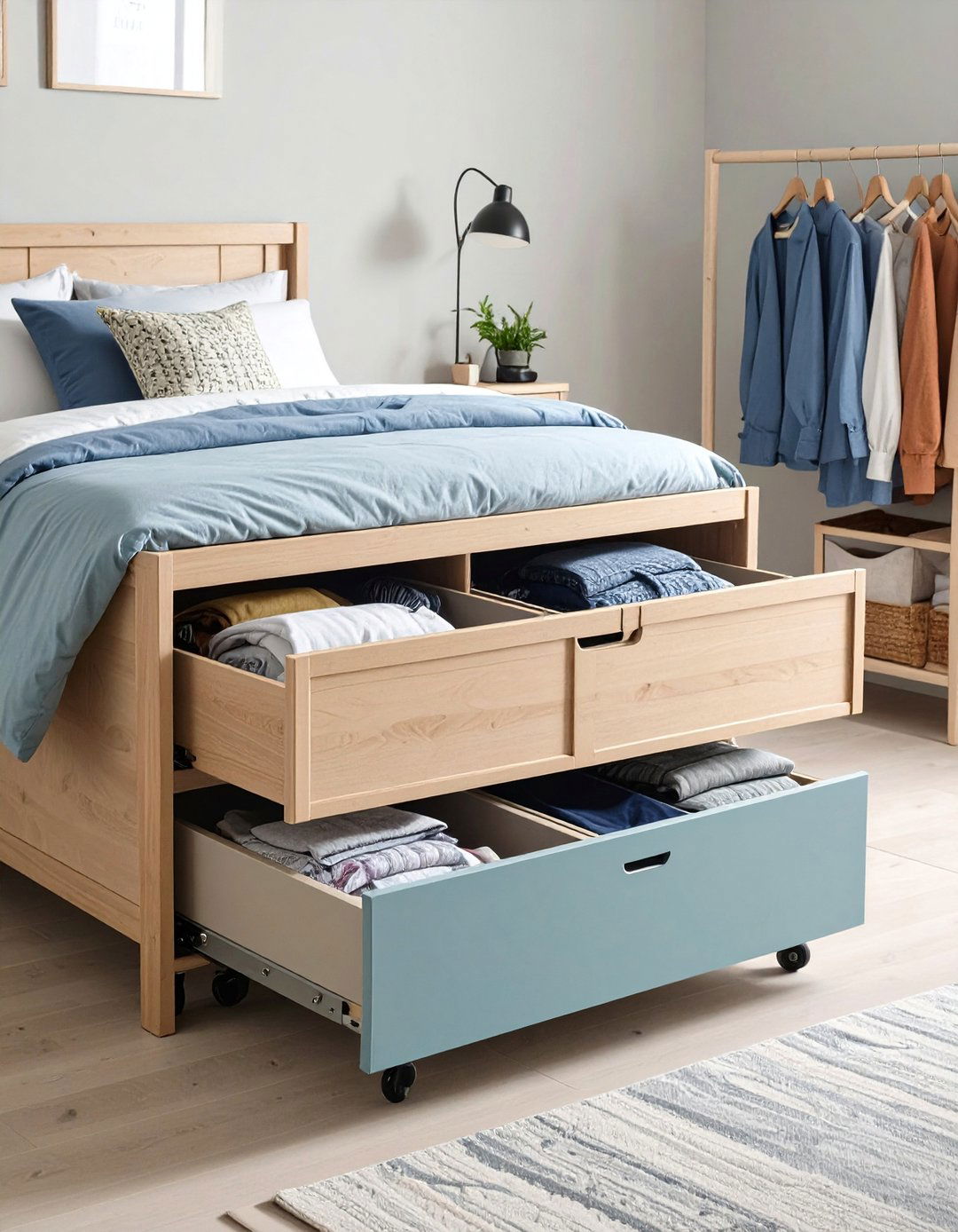 Under Bed Storage Drawers - 24 Bedroom Storage Ideas