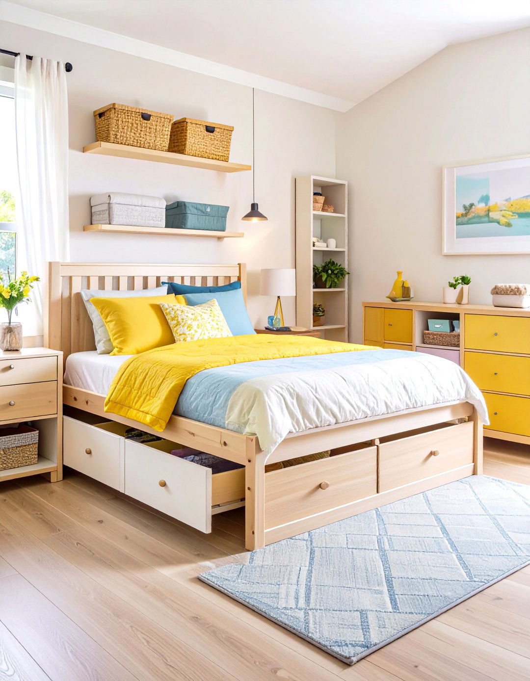 Under Bed Storage Maximization System - 24 small guest room ideas