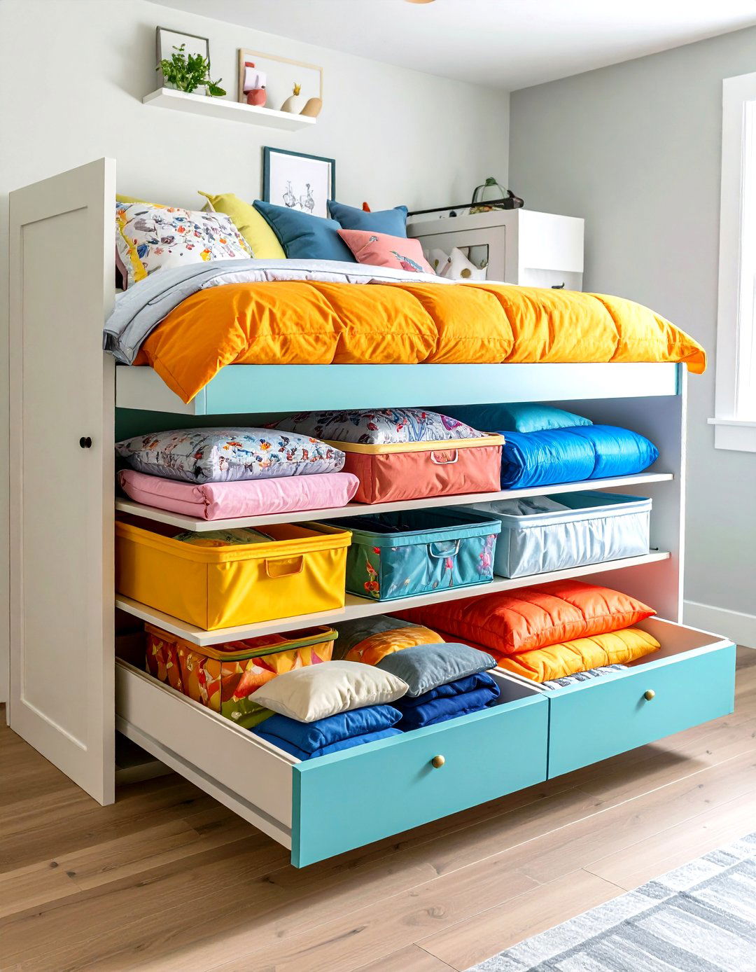 Under Bed Storage Systems - 24 Small Guest Bedroom Ideas