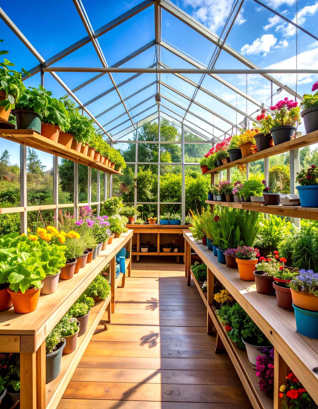 Under Bench Storage Integration Shelving - 24 Greenhouse Shelving Ideas