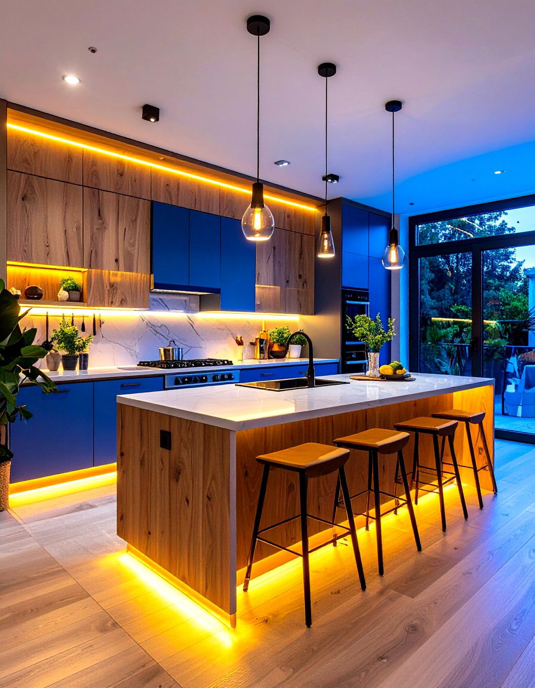 Under Cabinet LED Strip Lighting - 24 Kitchen Island Lighting Ideas