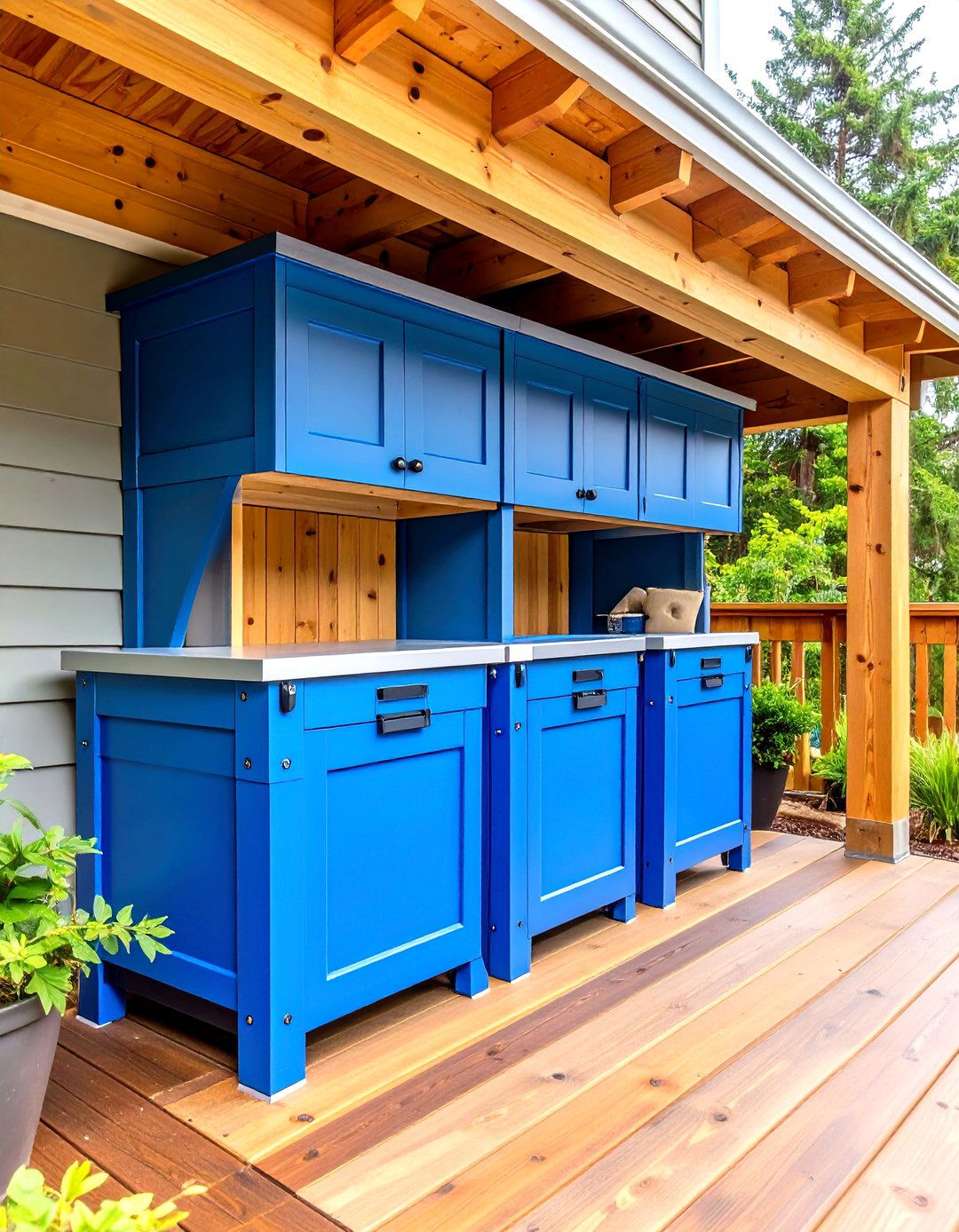Under Deck Hidden Storage - 24 Garbage Can Storage Ideas