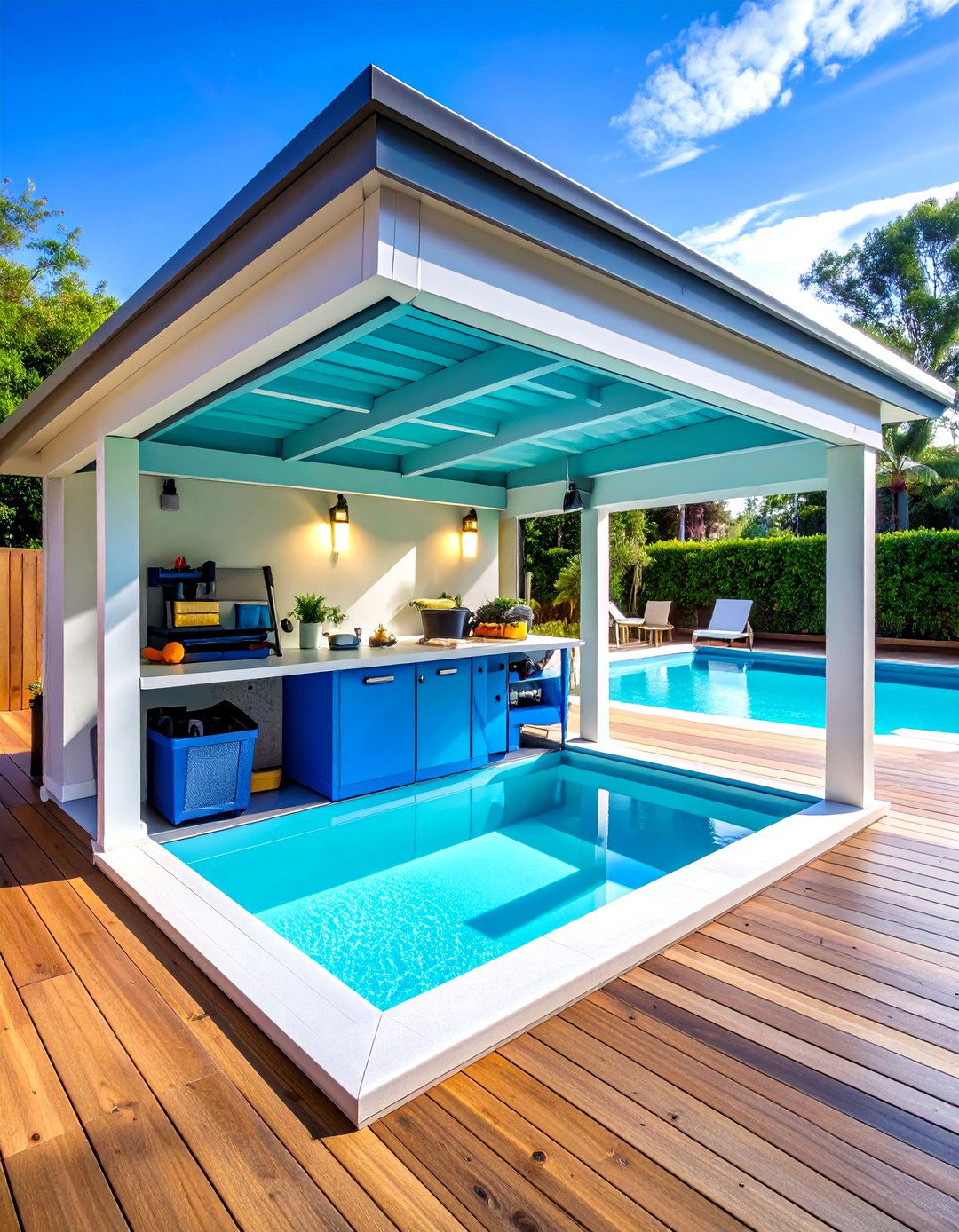 Under Deck Pool Storage Compartments - 24 Pool Storage Ideas