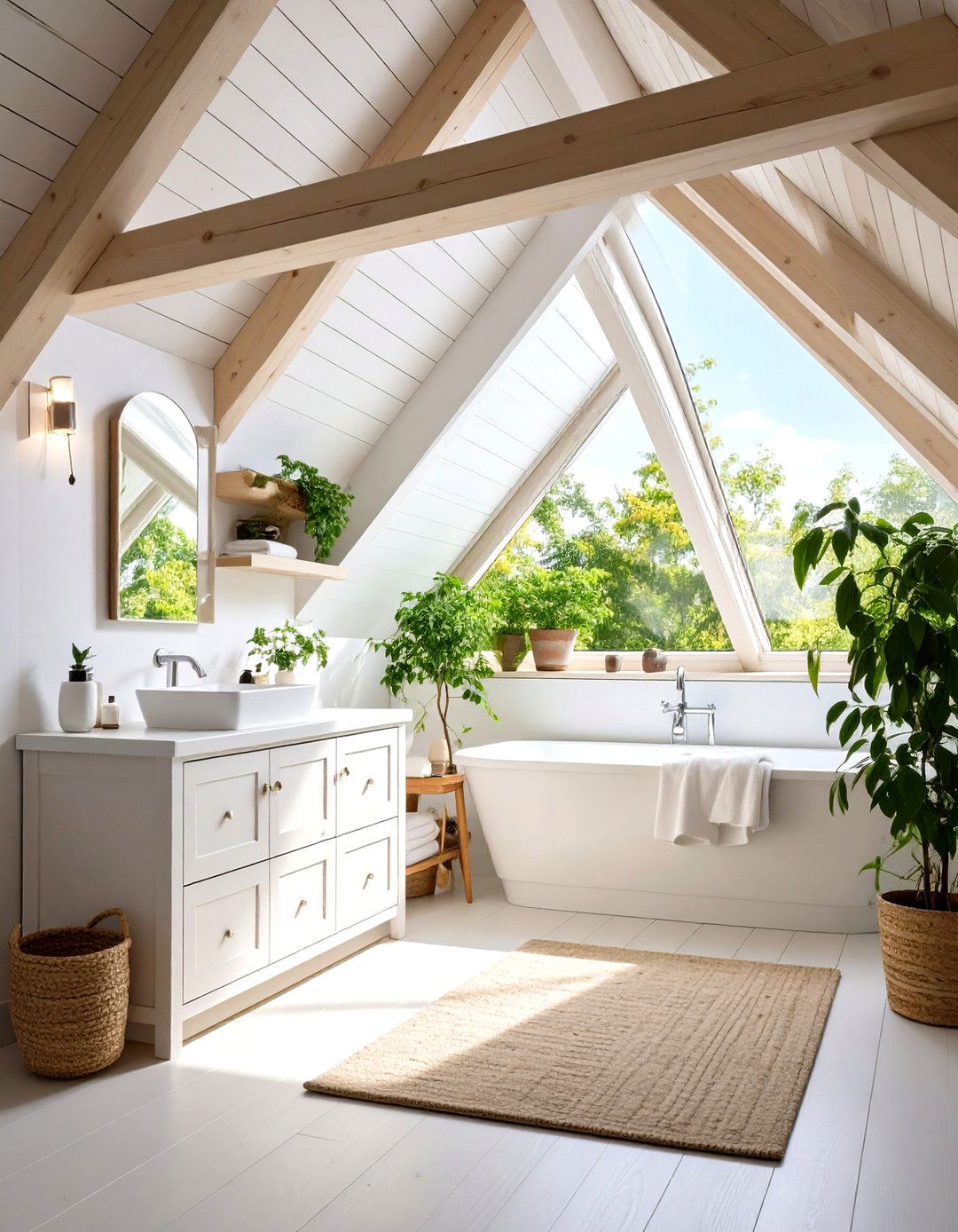 Under Eave Storage Solutions - 24 Attic Bathroom Ideas