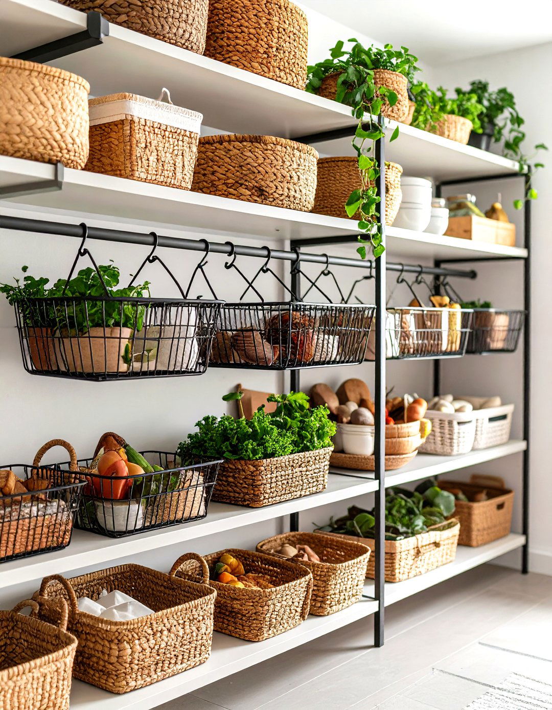 Under Shelf Basket Systems - 24 Pantry Shelving Ideas