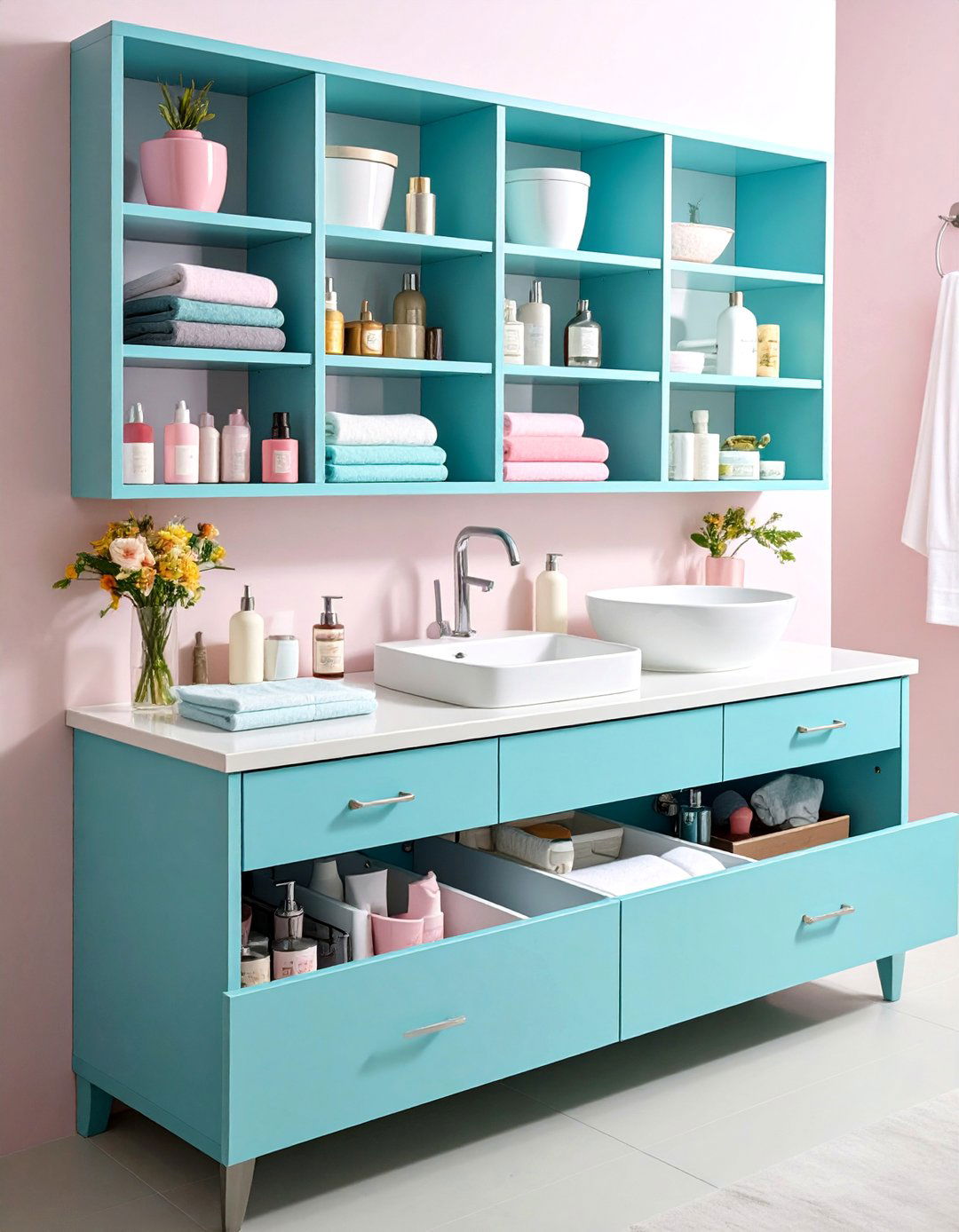 Under Sink Pull Out Shelves - 24 Bathroom Shelf Ideas