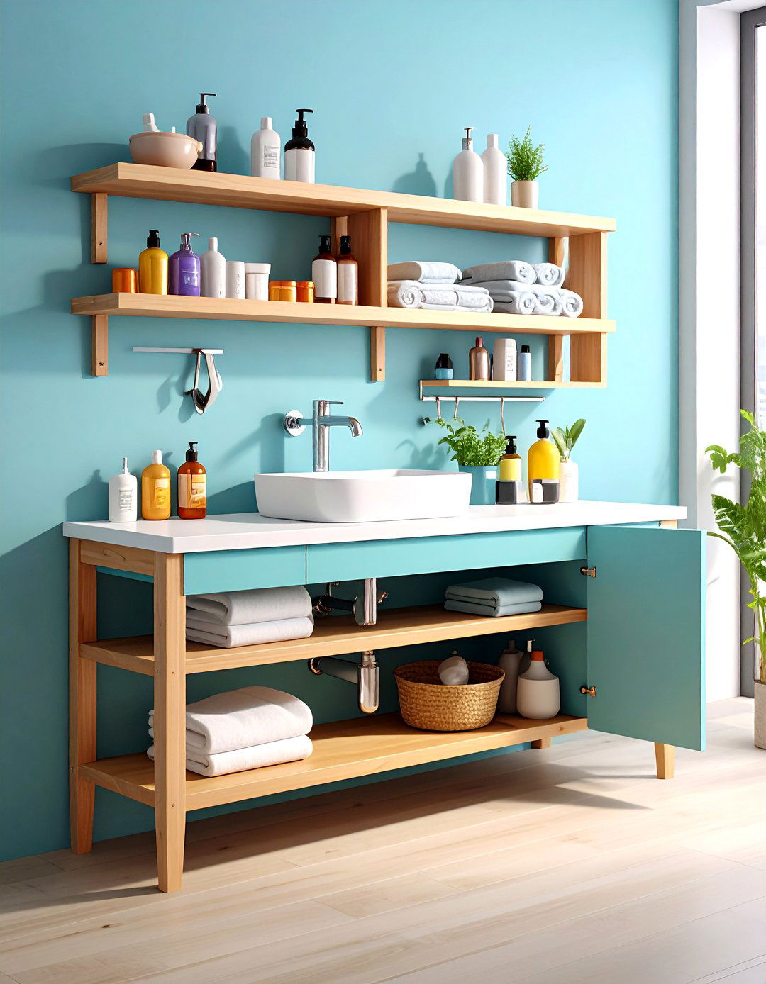 Under Sink Sliding Shelf Solutions - 24 Bathroom Cabinet Organization Ideas