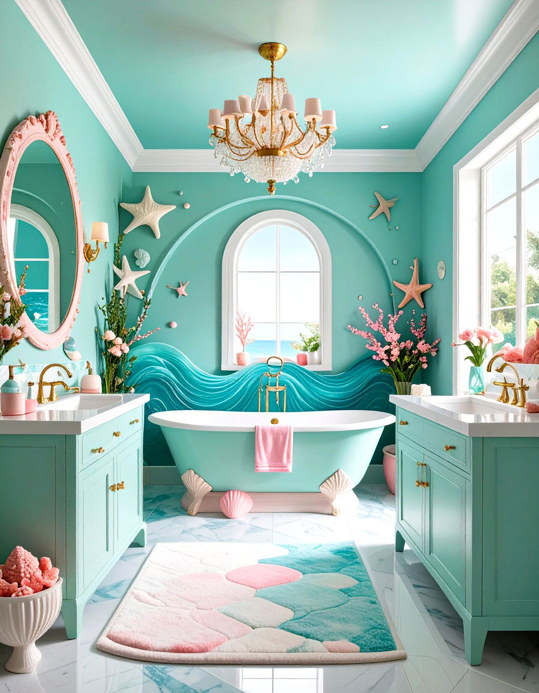 Under the Sea Mermaid Paradise - 24 Disney Bathroom Ideas