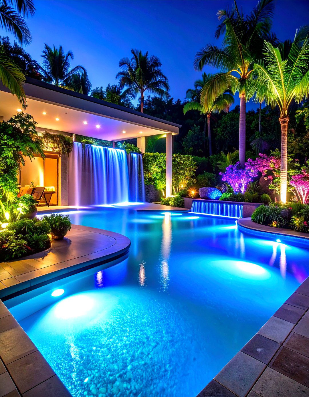 Underwater LED Lighting Systems - 24 Lagoon Pool Design Ideas