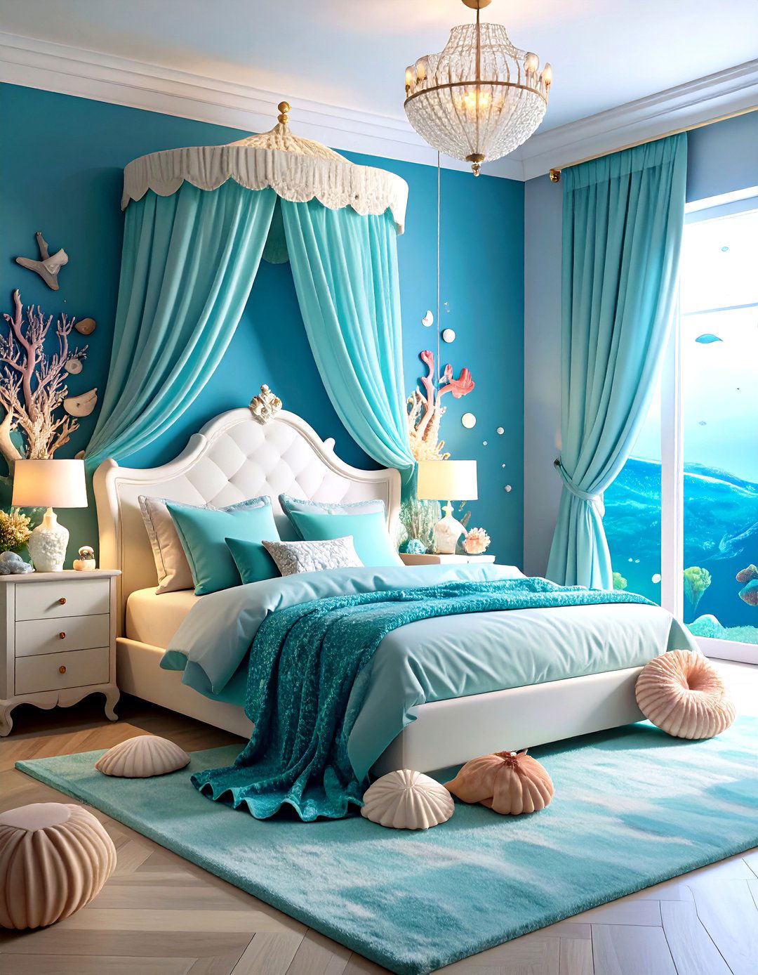 Underwater Mermaid Ocean Bedroom - 24 Fantasy Bedroom Ideas