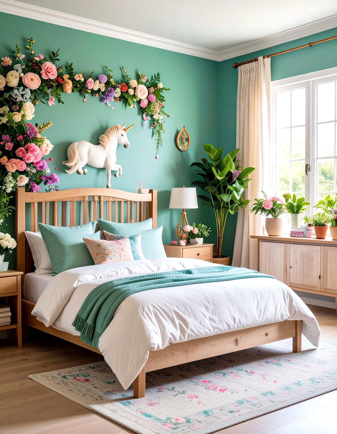 Unicorn Garden Botanical Theme - 24 Unicorn Bedroom Ideas