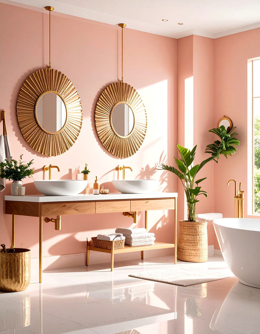 Unique Mirror Statement Bathroom Focus - 24 Eclectic Bathroom Ideas
