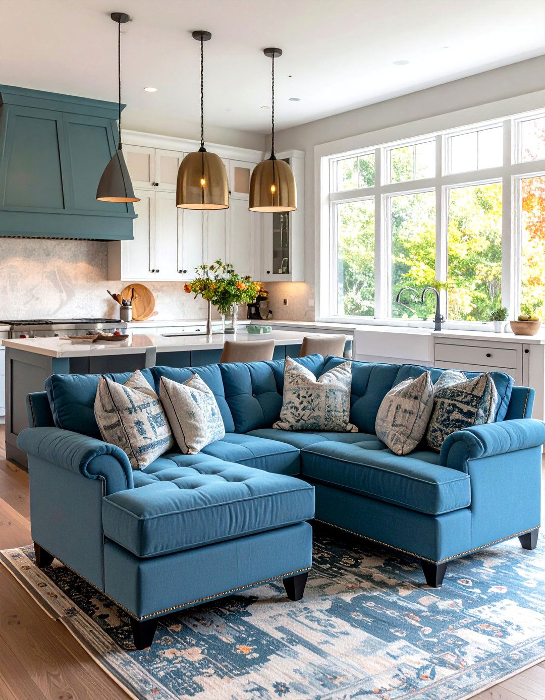 Upholstered Comfort Seating - 24 Kitchen Island Ideas With Seating