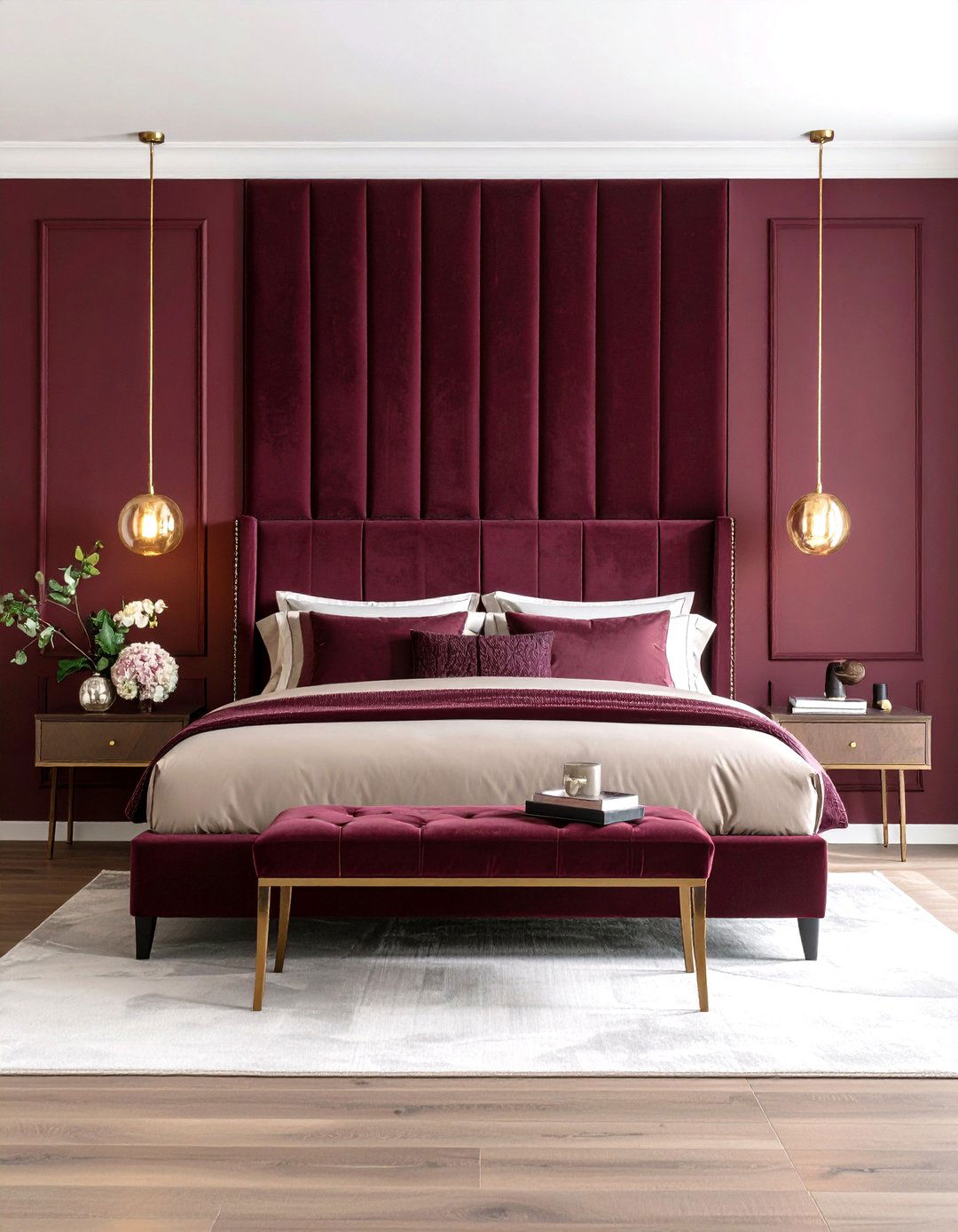 Upholstered Fabric Accent Wall - 24 Bedroom Accent Wall Ideas