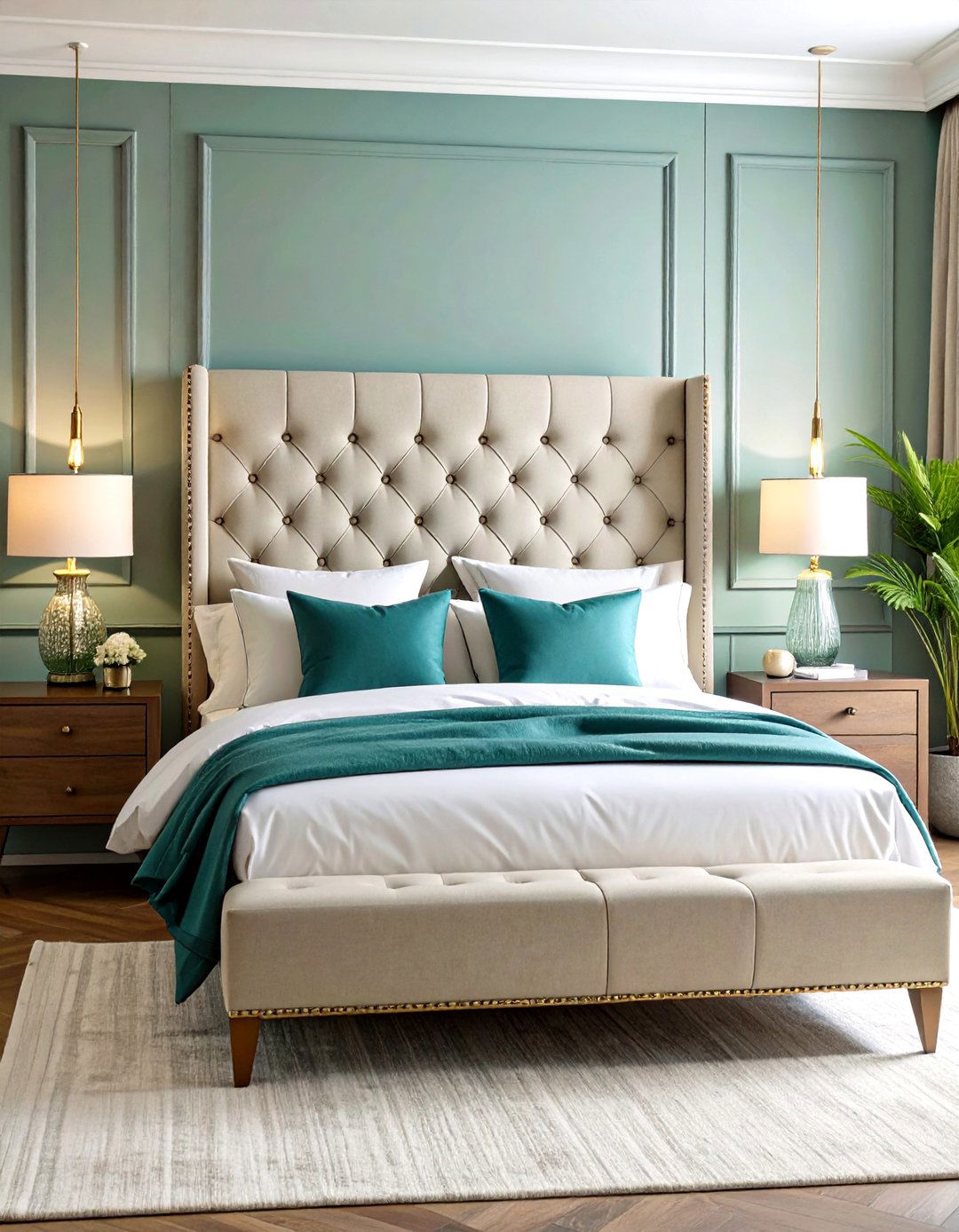 Upholstered Tufted Headboard Bed - 24 Unique Bed Design Ideas