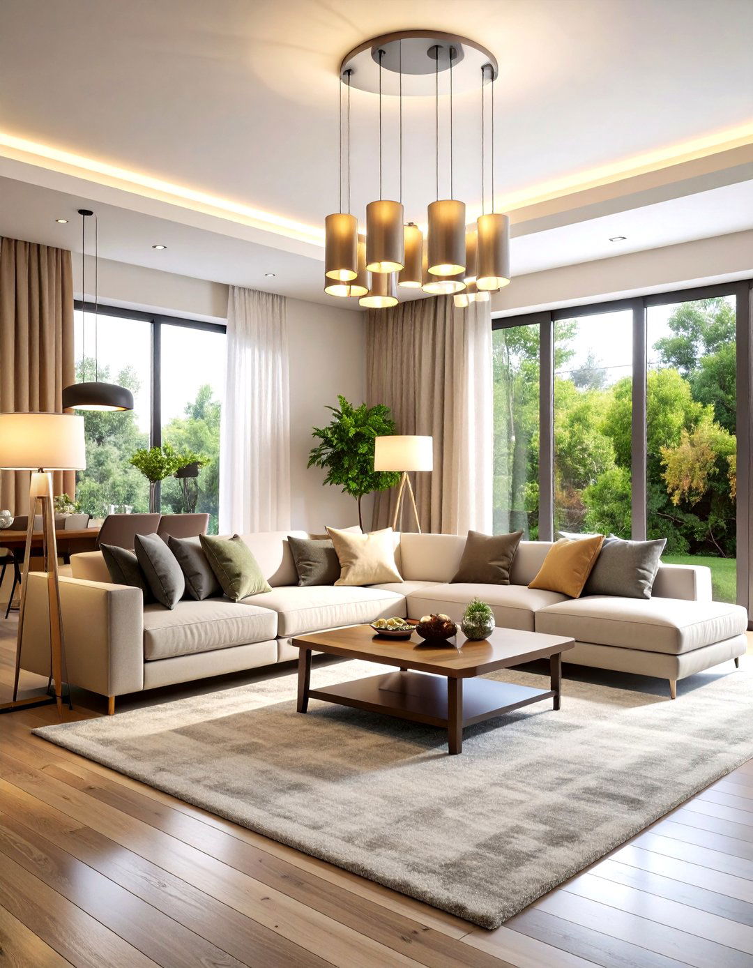 Uplight Ceiling Washing Effects - 24 Living Room Floor Lamp Ideas and Inspiration