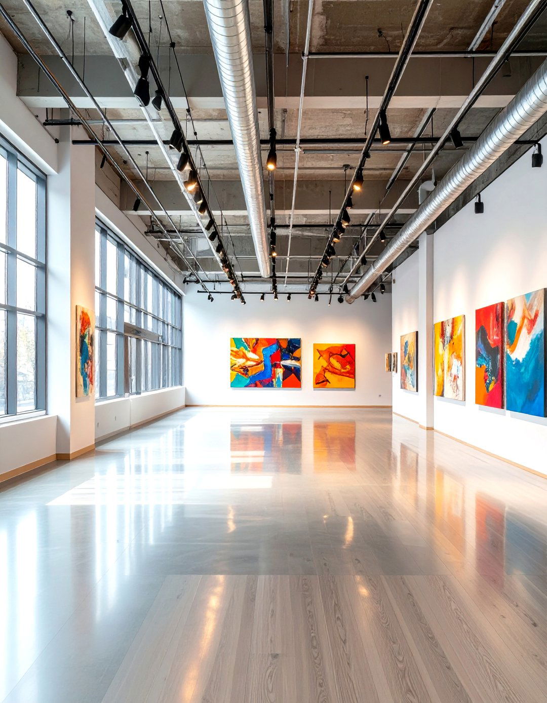 Urban Artwork Display on Industrial Gallery Systems - 24 Metro Style Interior Design Ideas
