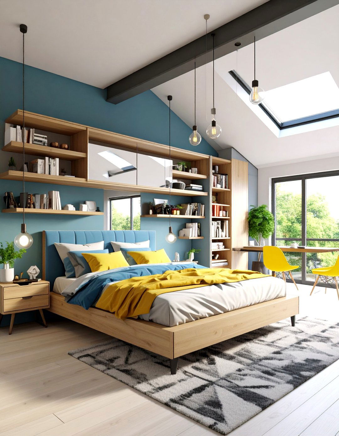 Urban Contemporary Loft - 24 Low Sloped Ceiling Bedroom Ideas