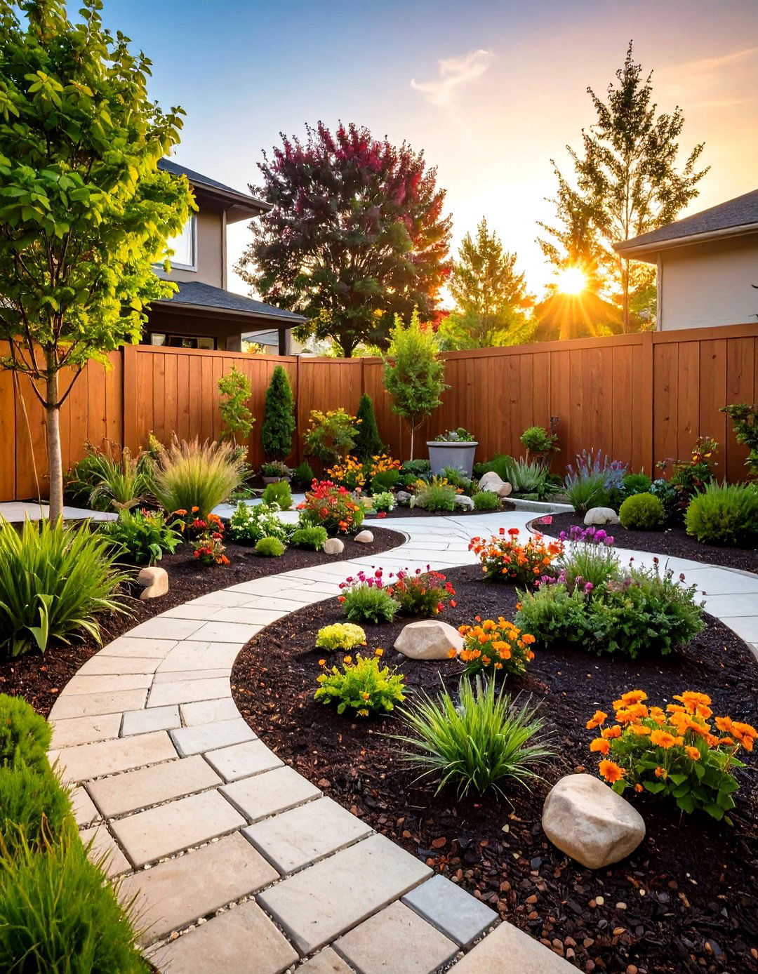 Urban Courtyard Adaptations - 24 Front Yard Landscaping Ideas With Rocks and Mulch