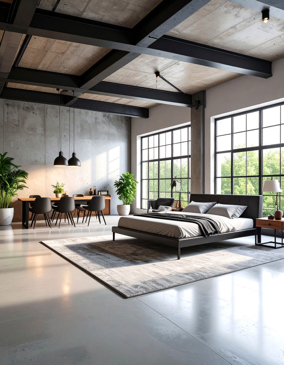 Urban Loft Bedroom - 24 Black and Silver Bedroom Ideas