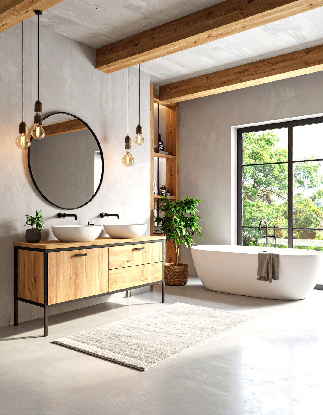 Urban Loft Eclectic Powder Room with Industrial Chic - 24 Eclectic Powder Room Ideas