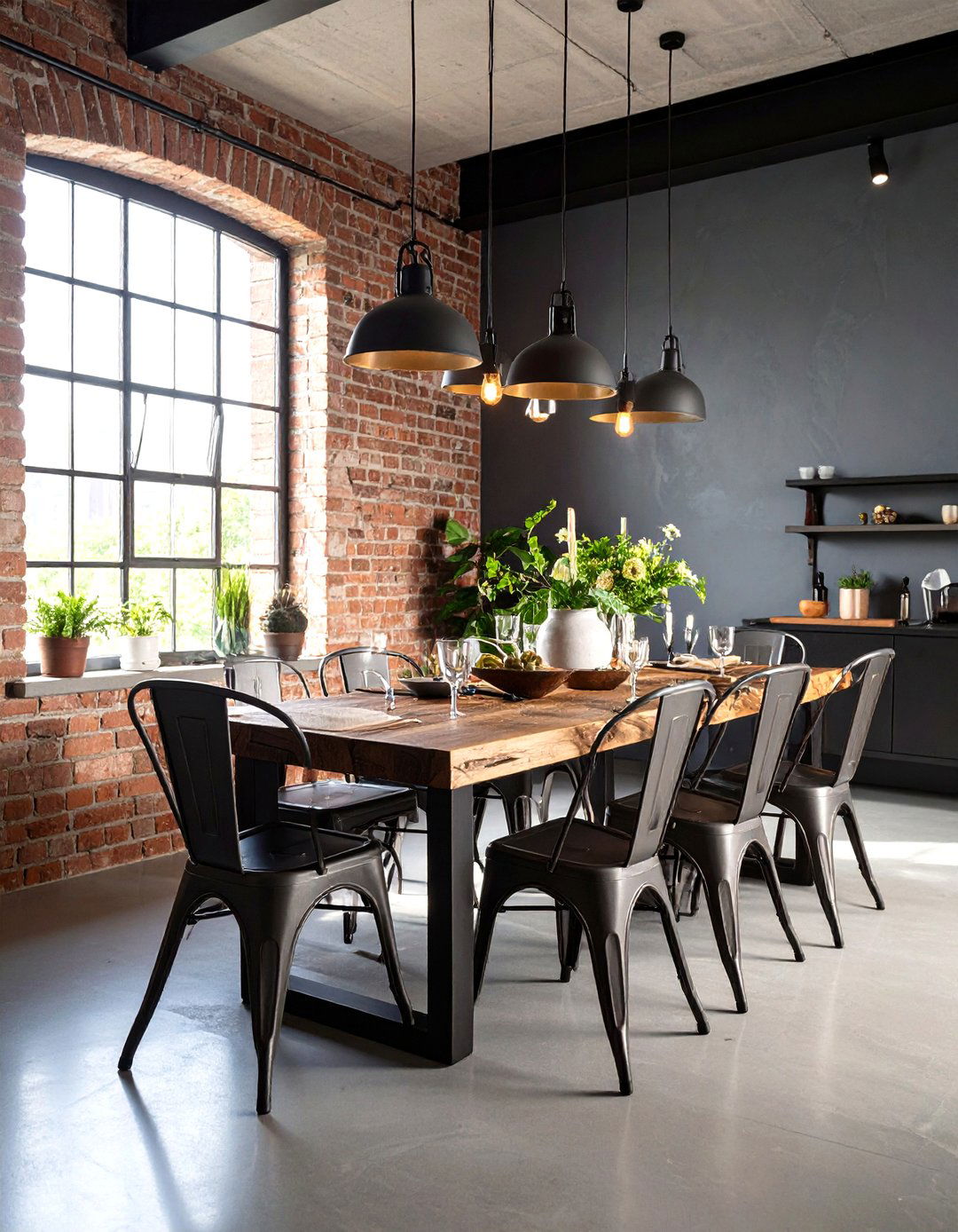 Urban Loft Gray Exposed Elements - 24 Gray Dining Room Ideas