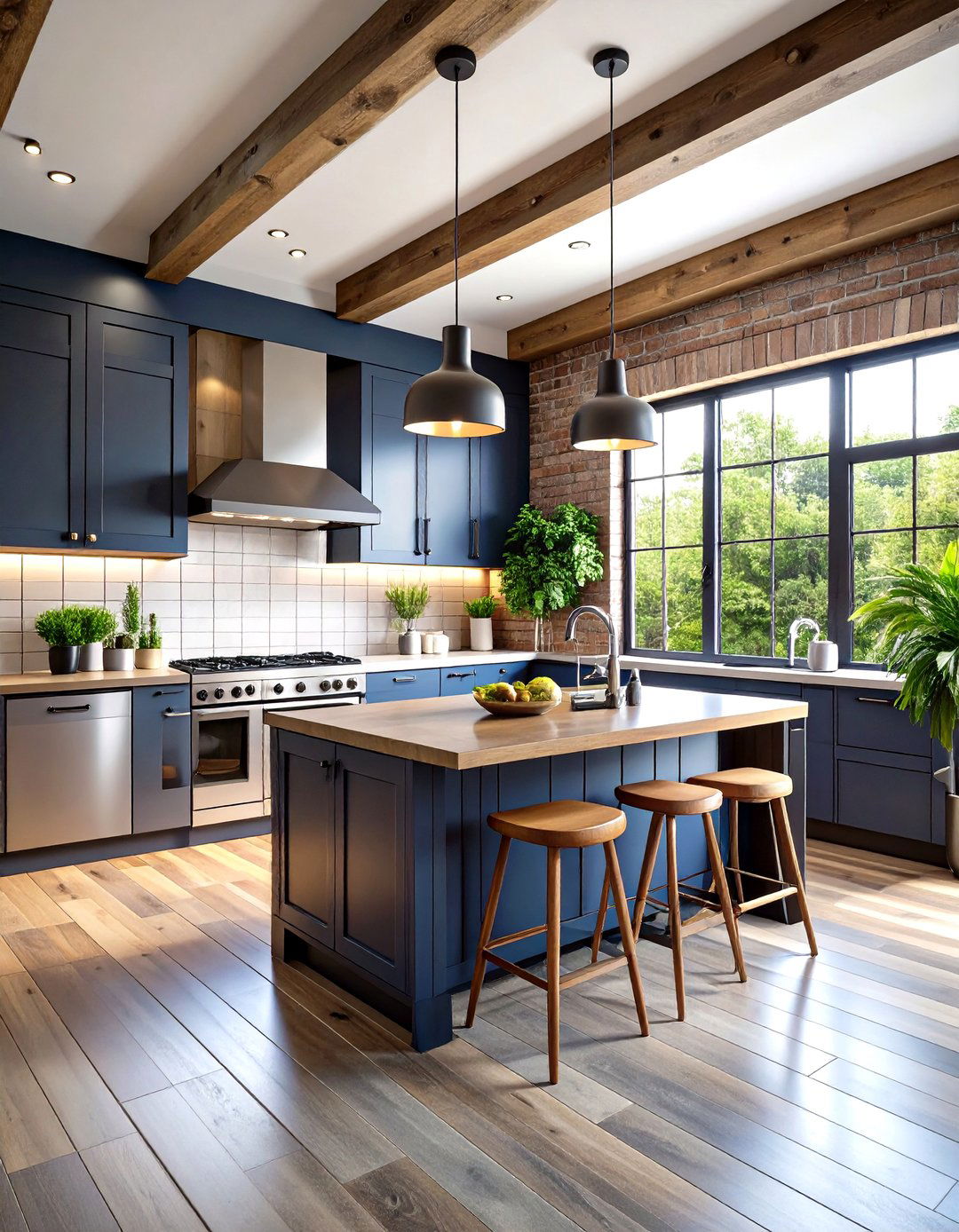 Urban Loft Grey Polished Tile Floor Kitchen - 24 Kitchens With Grey Floors