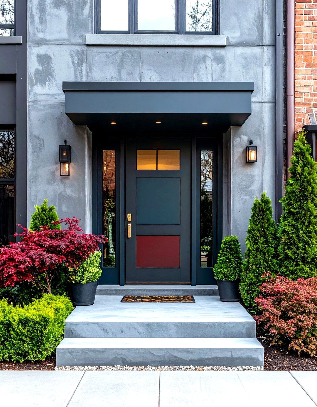 Urban Loft Grey with Teal Industrial Chic - 24 Grey House With Blue Door Ideas