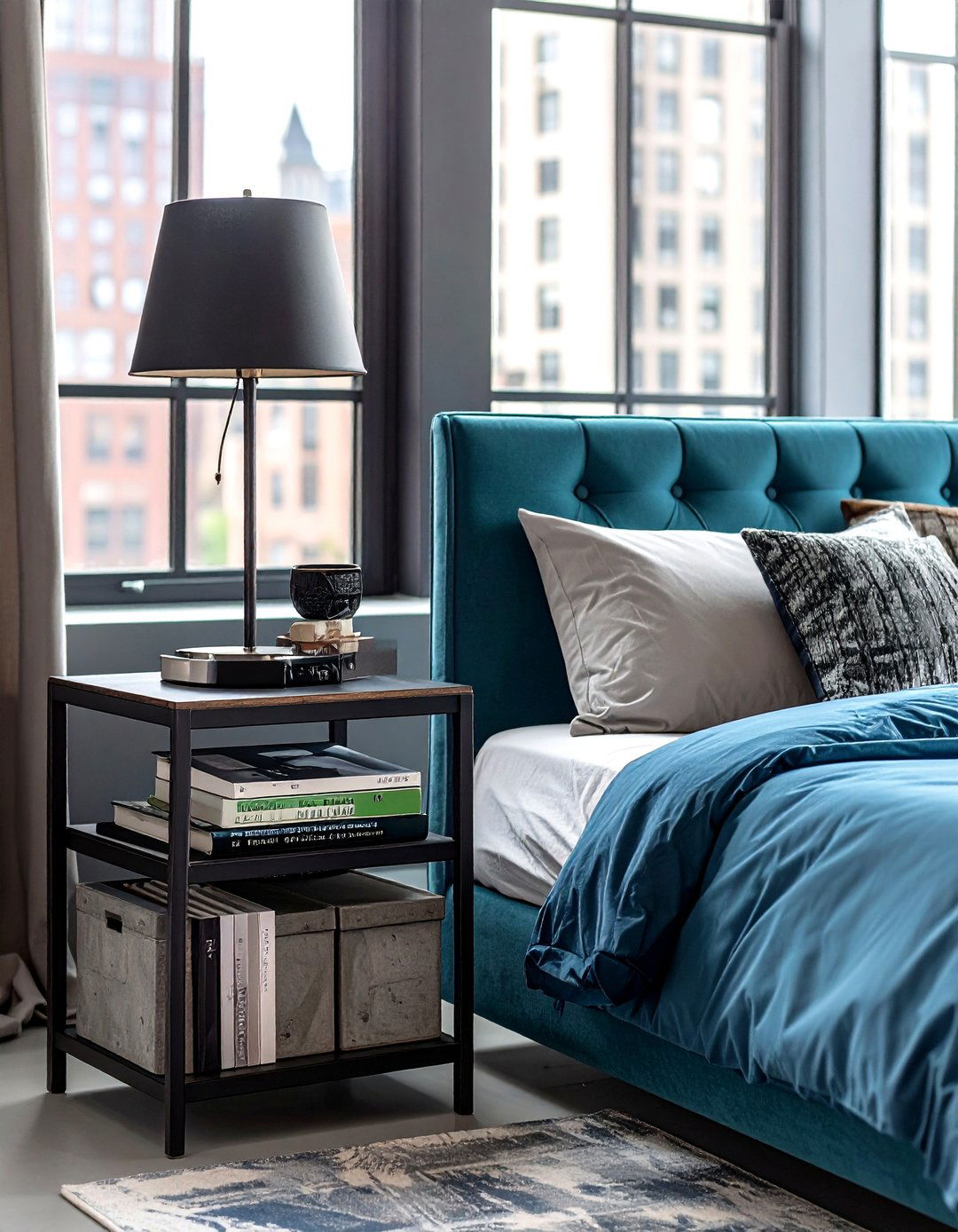 Urban Loft Industrial - 24 Nightstand Decor Ideas