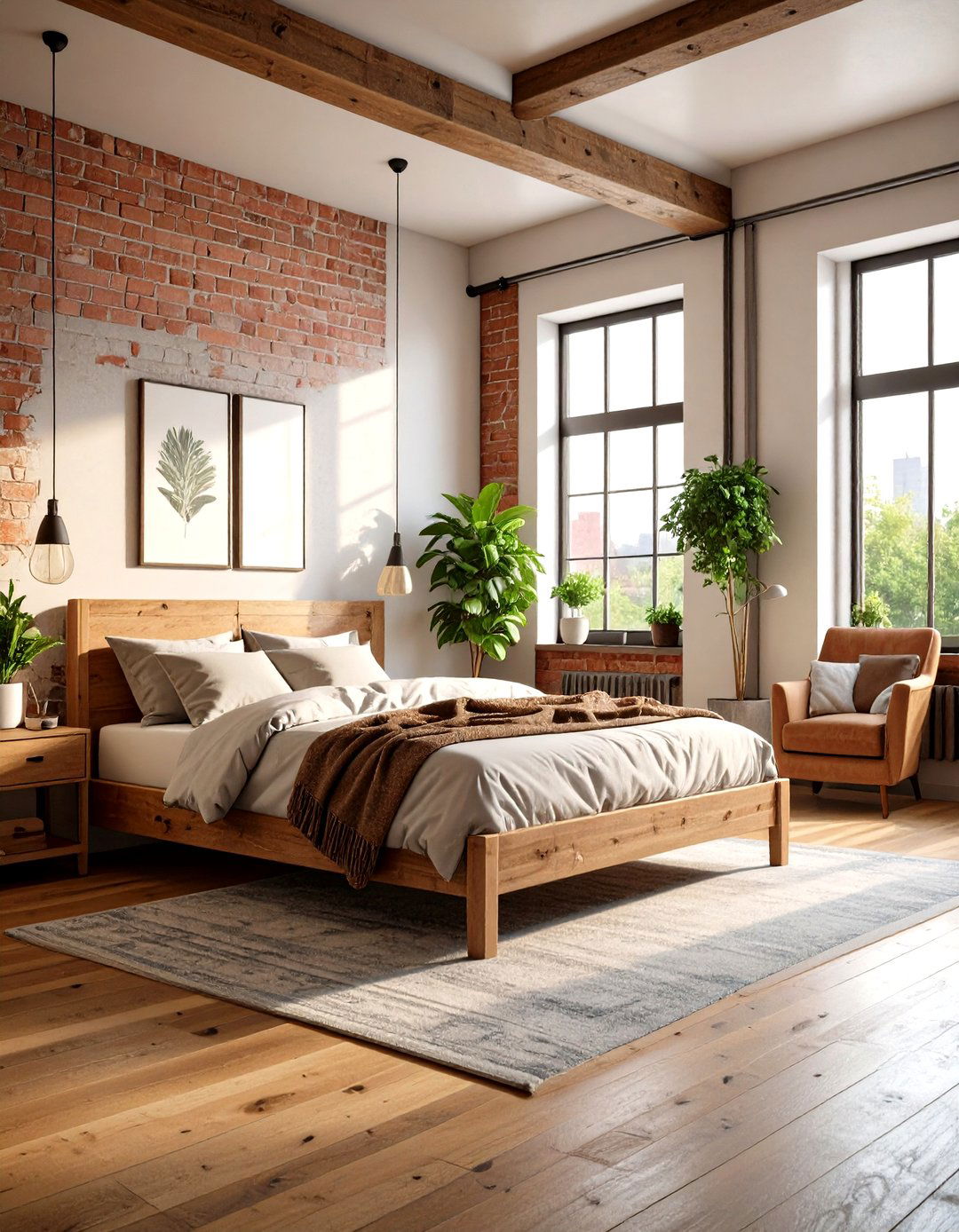 Urban Loft Layout Design - 24 Industrial Bedroom Ideas