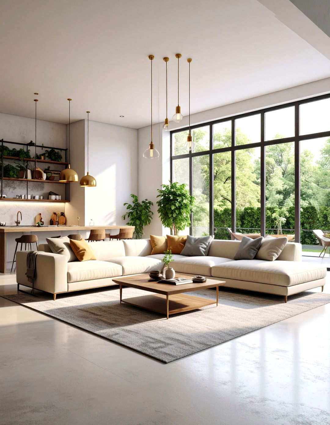 Urban Loft Sophistication - 24 Cream and Gold Living Room Ideas