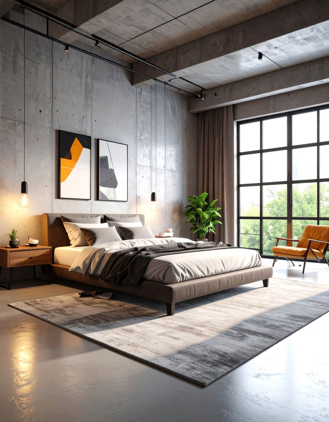 Urban Loft with Exposed Elements - 24 Large Bedroom Design Ideas