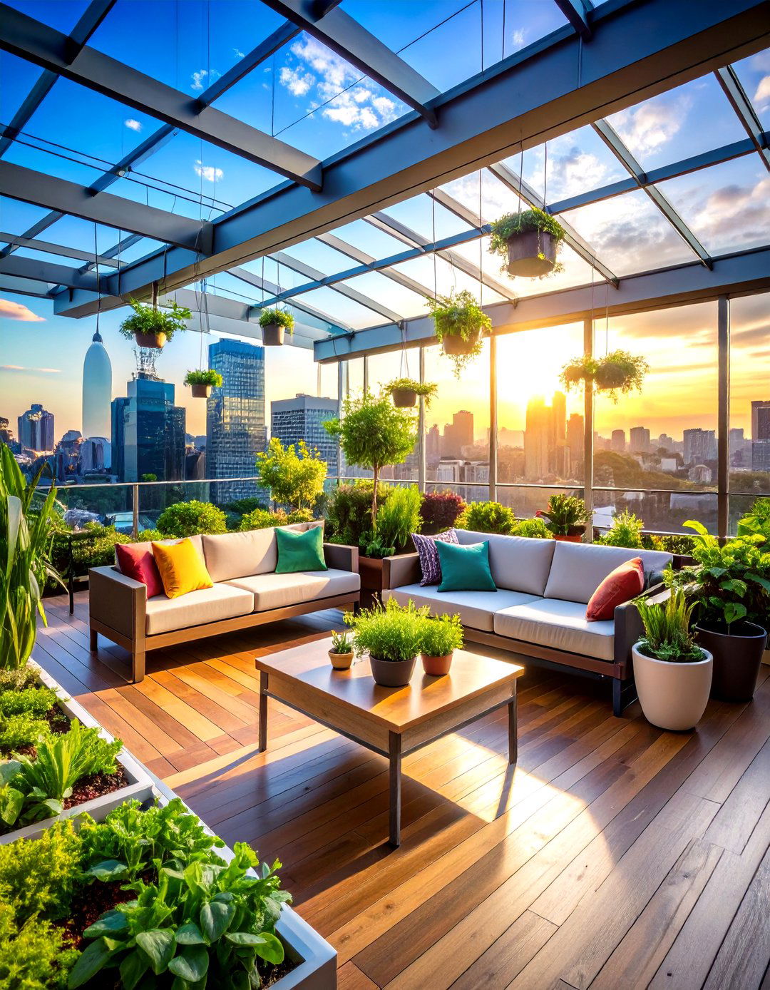 Urban Rooftop Greenhouse Sanctuary - 24 Greenhouse Room Ideas