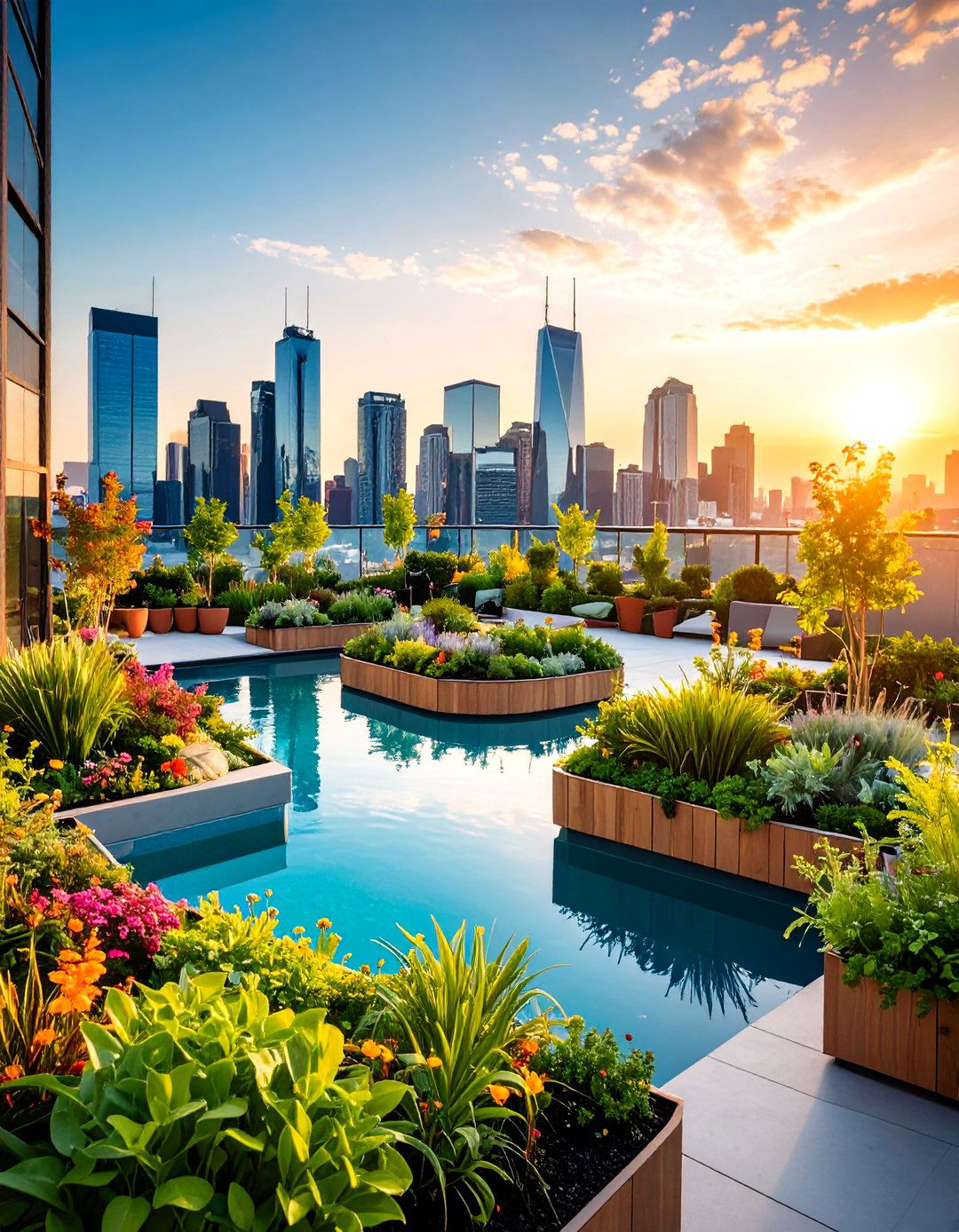 Urban Rooftop Pond Installation - 24 Pond Landscaping Ideas