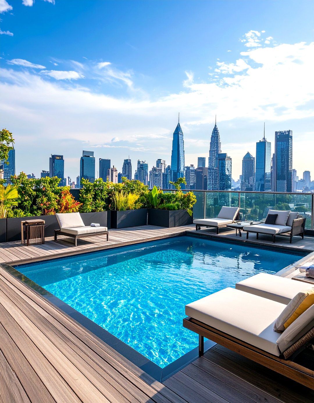 Urban Rooftop Pool Oasis - 24 Pool Patio Ideas