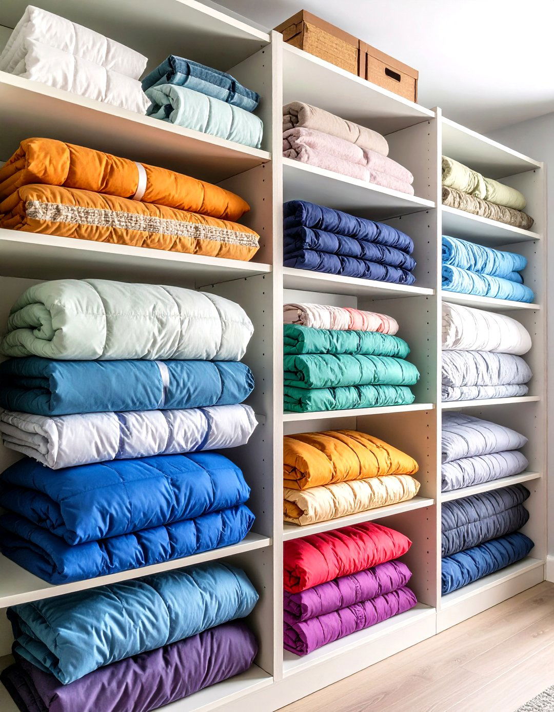 Vacuum Rolling Technique Storage - 24 Comforter Storage Ideas