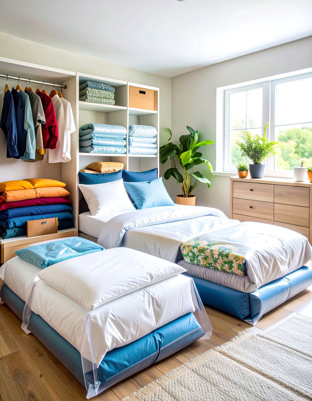 Vacuum Storage Bag Systems - 24 small bedroom storage ideas
