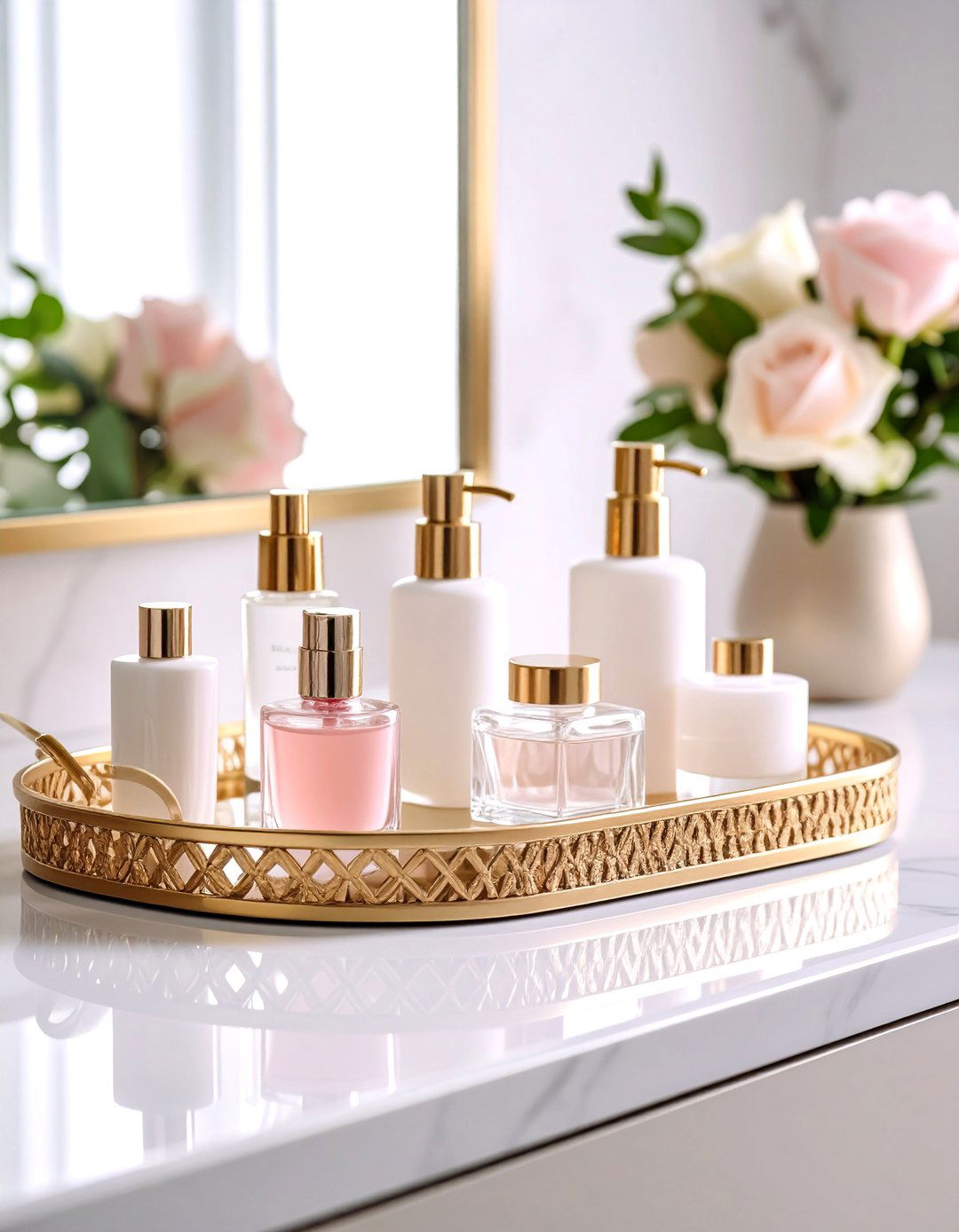 Vanity Tray Styling Systems - 24 Bathroom Counter Organization Ideas