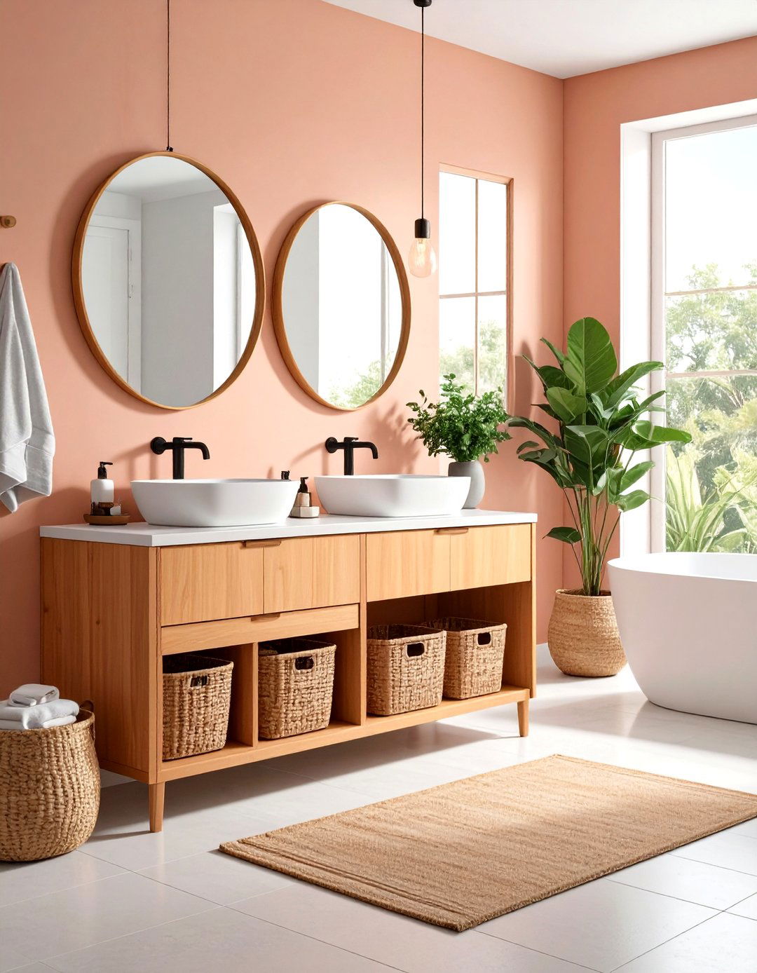 Vanity with Pull Out Hamper Integration - 24 Bathroom Furniture Ideas