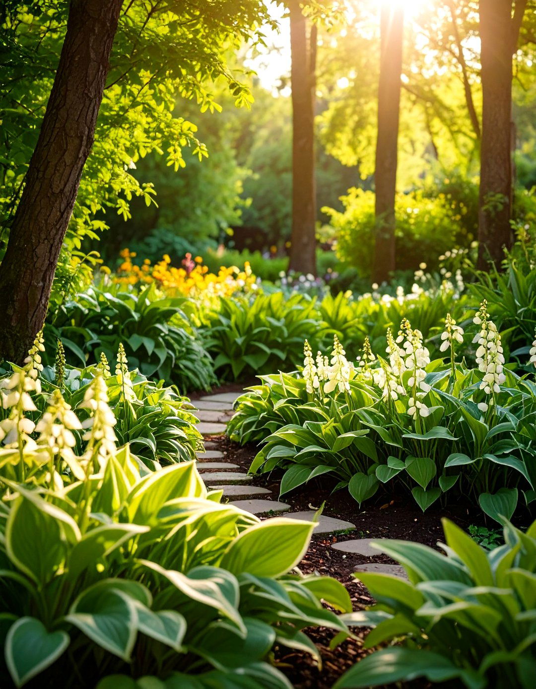 Variegated Foliage Combination Gardens - 24 Shade Garden Design Ideas