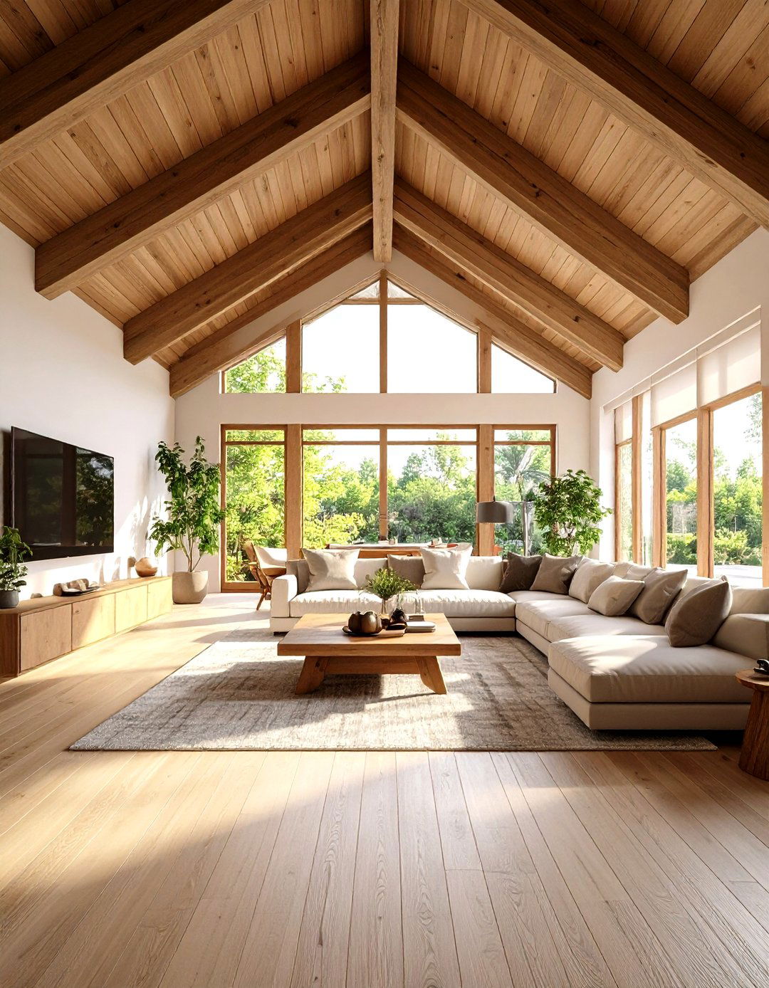Vaulted Cathedral Ceiling Living Spaces - 24 Cathedral Ceiling Ideas
