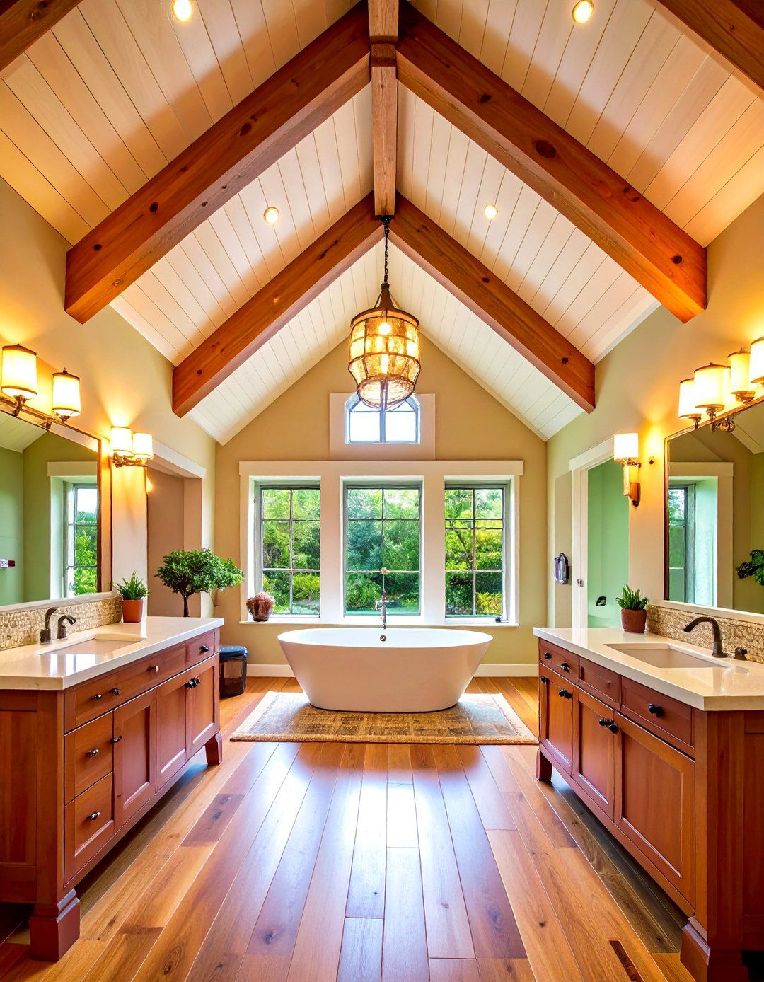 Vaulted Ceiling Openness - 24 Bathroom Ceiling Ideas