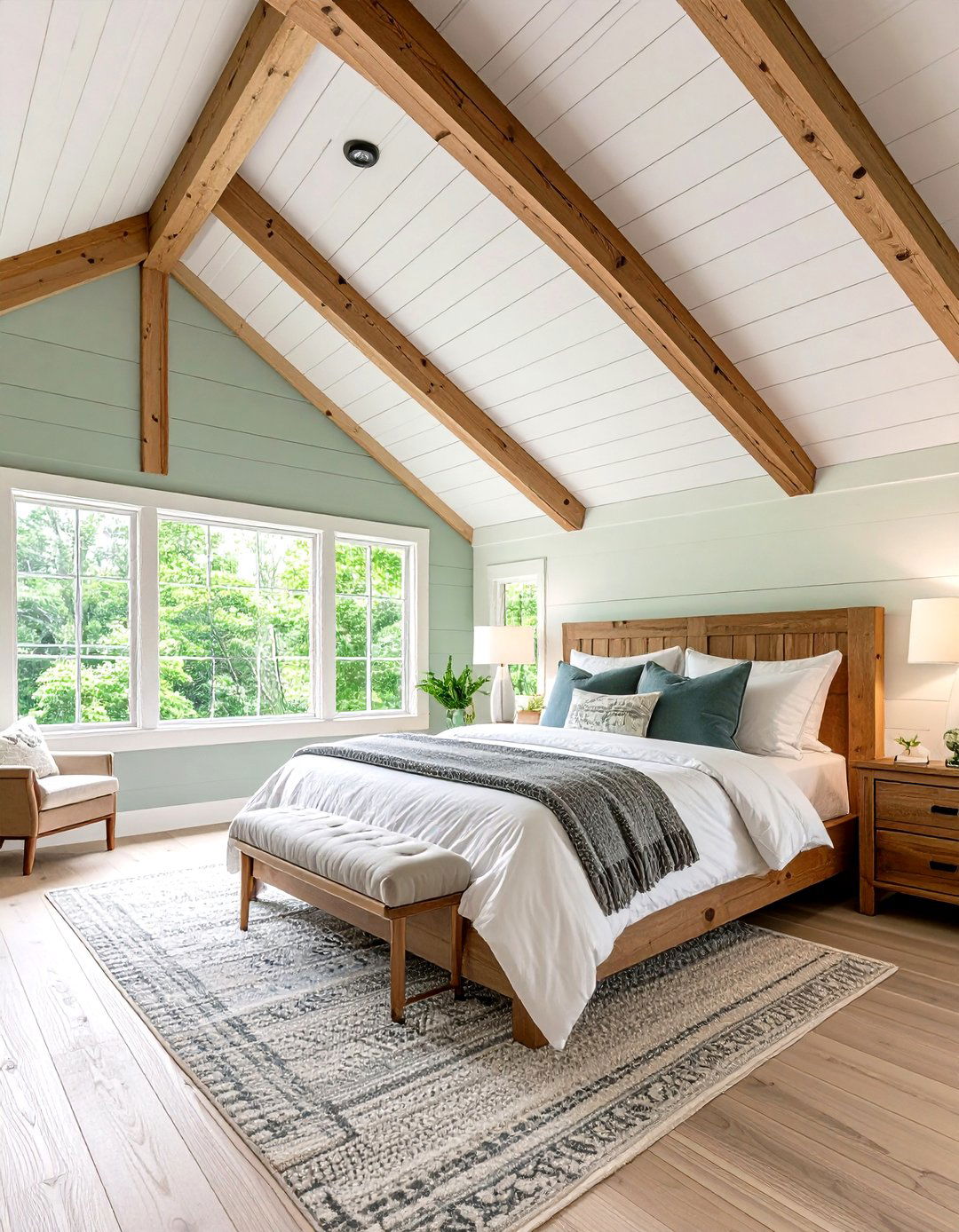 Vaulted Shiplap with Exposed Rafters - 24 Rustic Ceiling Ideas