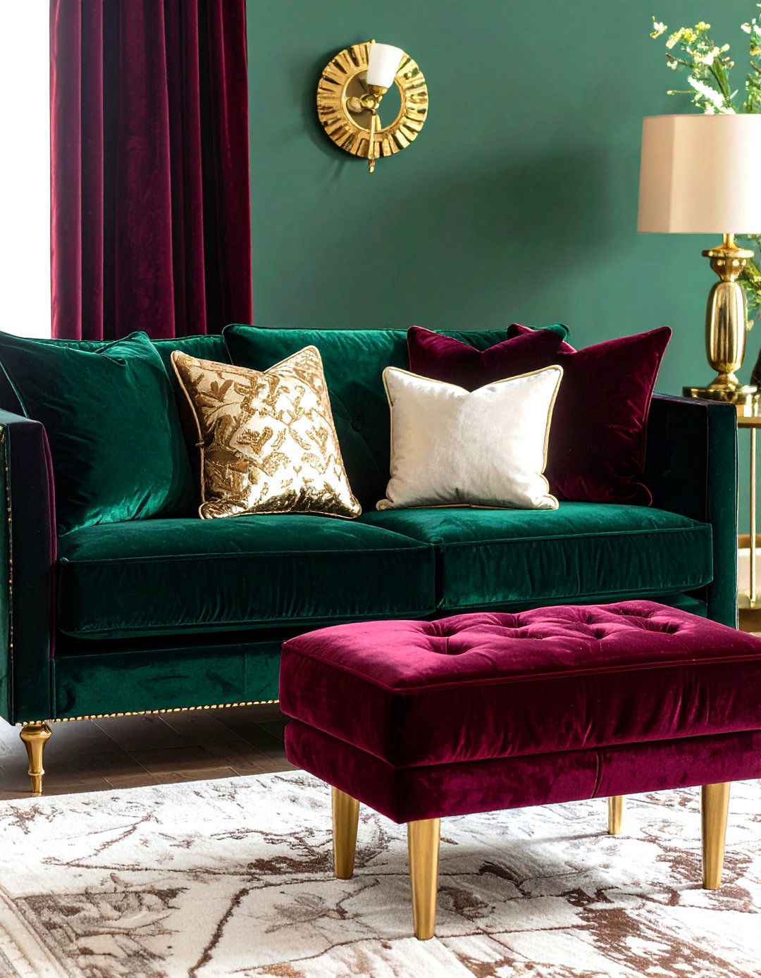 Velvet Accents Fall Living Room - 24 Fall Living Room Ideas