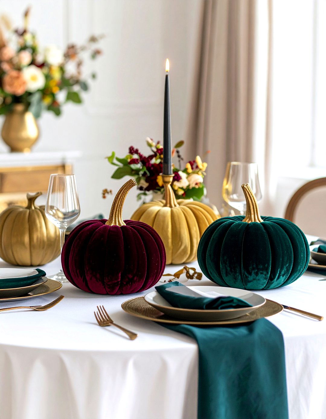 Velvet Fabric Pumpkin Collection - 24 Pumpkin Decor Ideas