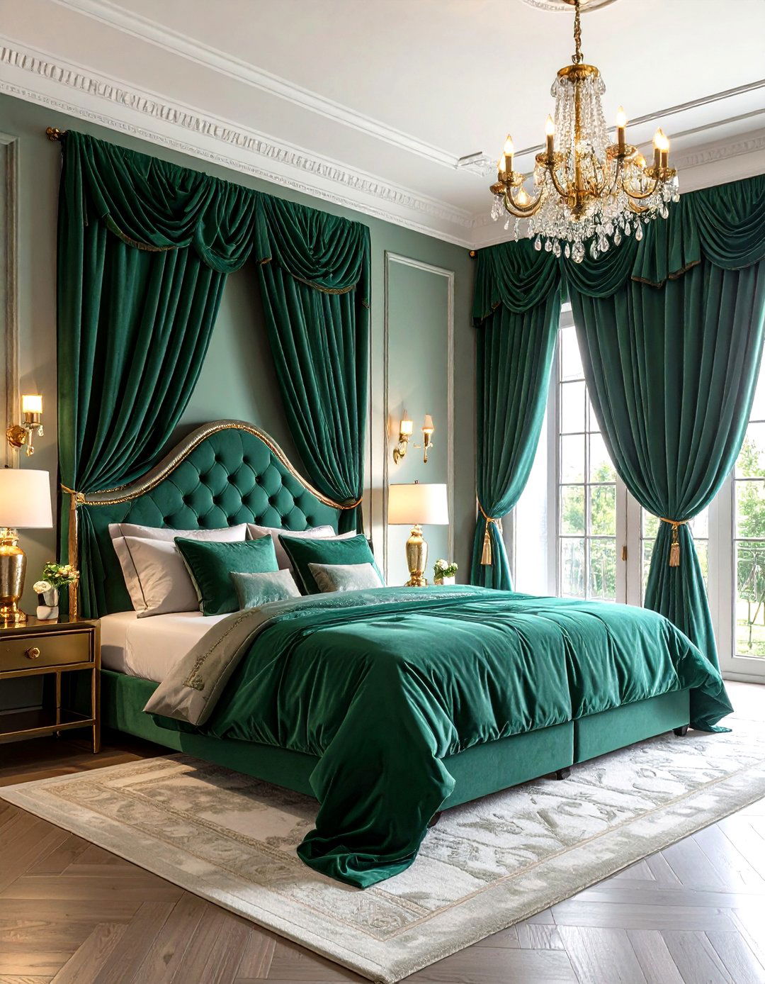 Velvet Luxury Master Suite Elegance - 24 Bedroom Curtain Ideas