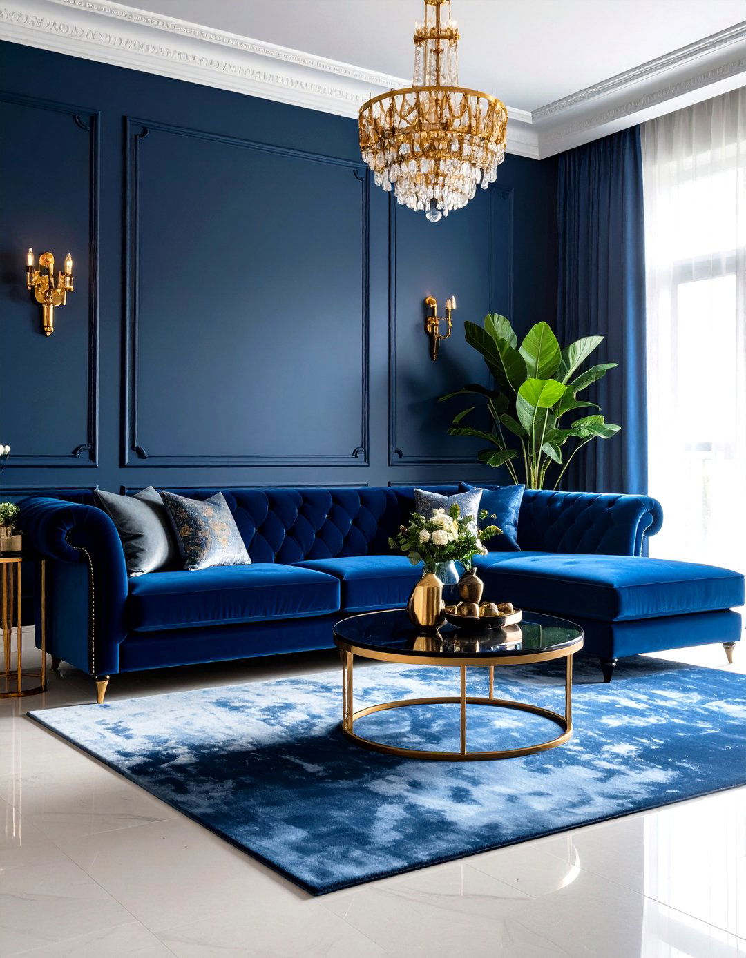 Velvet Upholstered Statement Pieces - 24 Living Room Couch Ideas